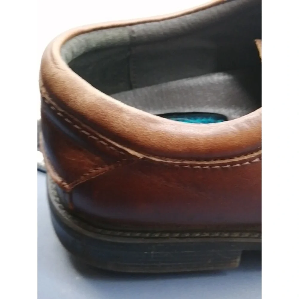 Nunn Bush Oxfords Mens Brown 8 Lace Up Dress Shoe Leather 83364-200 Comfort Gel